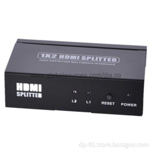 HDMI 1x2 Splitter,Supports 4kx2k, 3D,1080p Resolution, Easy to Use and Best Price, CE-/FCC-certified